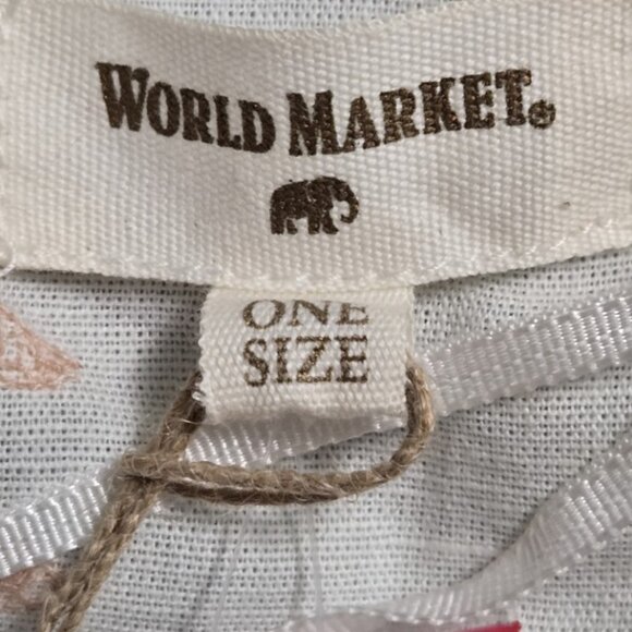 473. NEW World Market White Linen Blend One Size Top - Picture 9 of 12